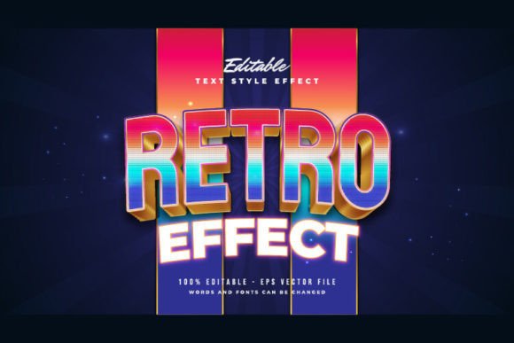 Colorful Retro Text with Pixel Style: A Bold Design Asset