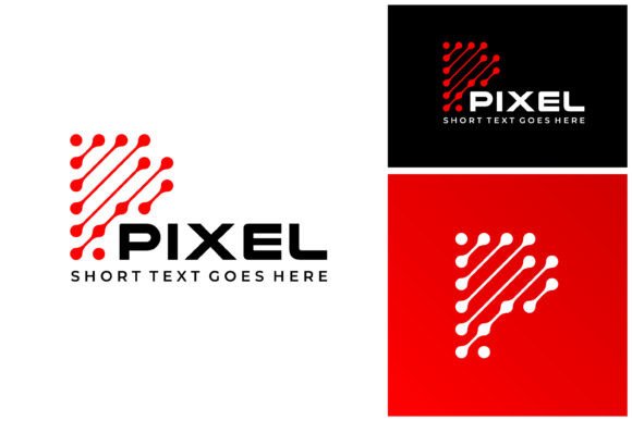 Design a Modern Brand with Letter P Pixel Connected Dots Link Logo