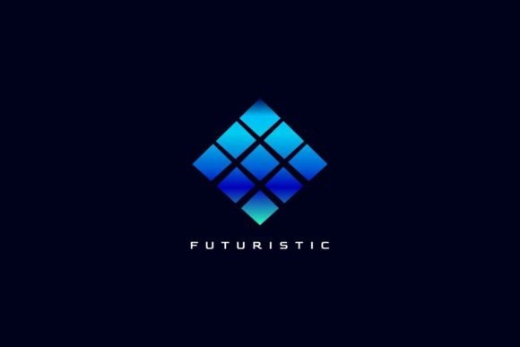 Dynamic Pixel Gradient Logo: A Modern Typeface for Bold Brands