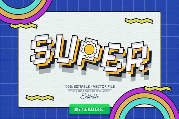 Unlock Nostalgia with Super Retro Pixel Text Effect Editable